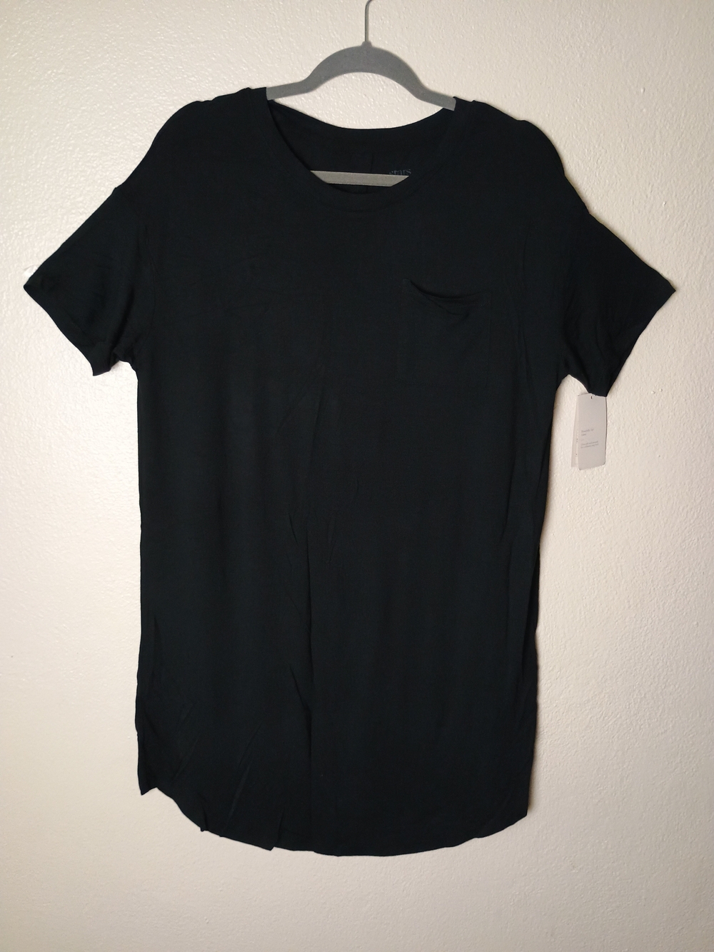 stars above Size M Black T-shirt Sleep Dress Relaxed Fit and a Slightly Curved